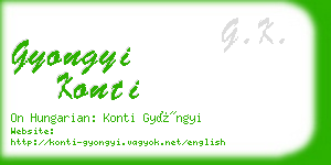 gyongyi konti business card